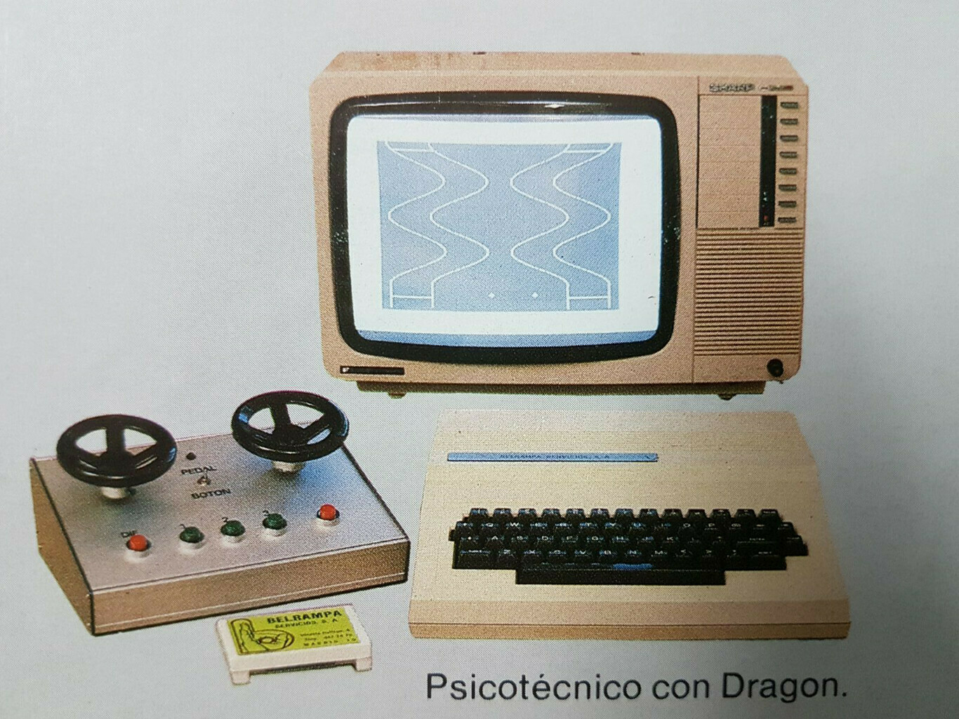 A 1980s computer used for driving aptitude tests in Spain